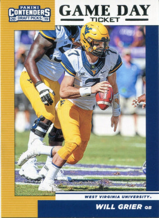 Will Grier 2019 Contenders Game Day Ticket Rookie Card