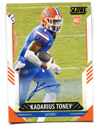 Kadarius Toney 2021 Panini Score Rookie Autographed Card #372