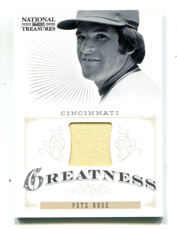 Pete Rose 2012 Panini National Treasures Greatness #16 Jersey Card /25