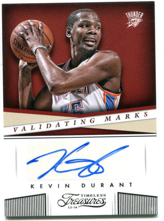 Kevin Durant Autographed 2013-14 Panini Timeless Treasures Card #35