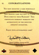 Rashard Lewis 1998 Upper Deck Autographed Rookie Card