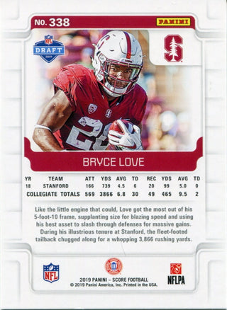 Bryce Love 2019 Score Scorecard Rookie Card