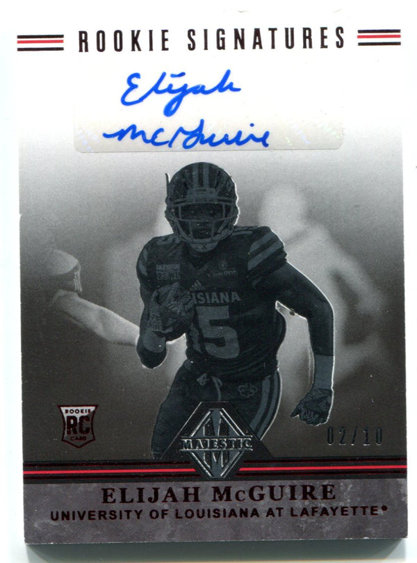 Elijah McGuire Autographed 2017 Panini Majestic Rookie Card