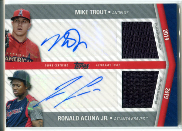 Mike Trout & Ronald Acuna Autographed 2020 Topps Update Series Card