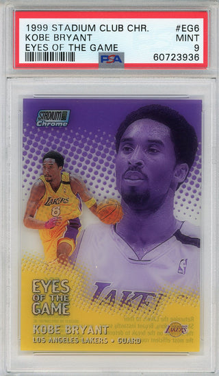 Kobe Bryant 1999 Stadium Club Chrome Eyes of the Game Card #EG6 (PSA Mint 9)