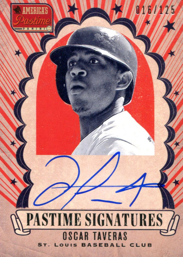 Oscar Taveras Autographed Panini Card #16/125