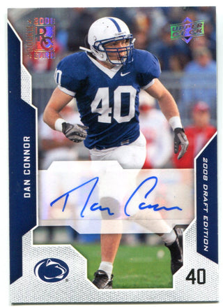 Dan Connor Autographed 2008 Upper Deck Rookie Card