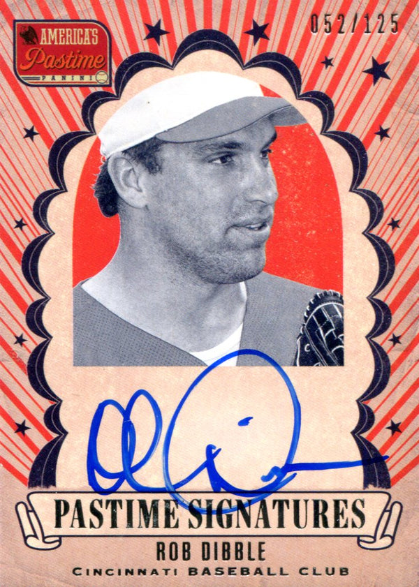 Rob Dibble Autographed Panini Card #52/125