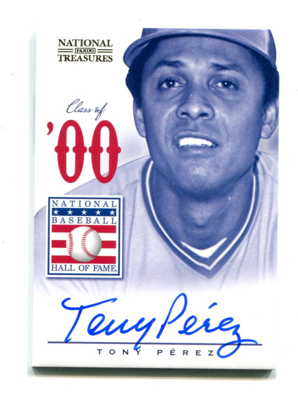 Tony Perez 2012 Panini National Treasures Autographed Card  #35 21/25