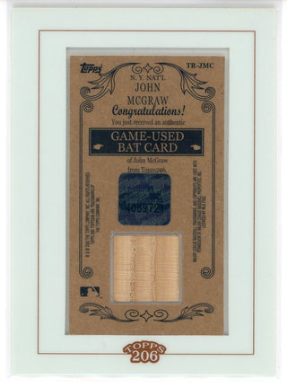 John McGraw 2002 Topps T206 Game Used Bat Card #TR-JMC