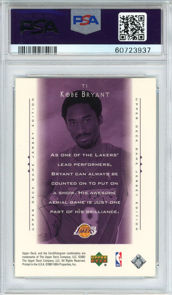 Kobe Bryant 2000 Upper Deck Game Jersey Touch the Sky Card #T1 (PSA NM