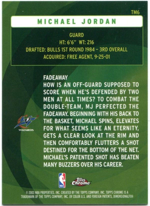 Michael Jordan Topps Chrome "The Move" Fadeaway 2003