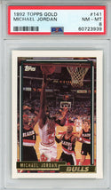 Michael Jordan 1992 Topps Gold Card #141 (PSA NM-MT 8)