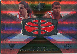 Joakim Noah and Tyrus Thomas 2008 Upper Deck NBA SPX Game Used Patch Card