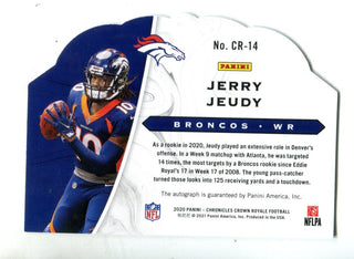 Jerry Jeudy 2020 Panini Chronicles Crown Royale #CR-14 (20/75 ) Autographed Card