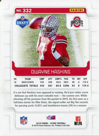 Dwayne Haskins 2019 Score Rookie Card