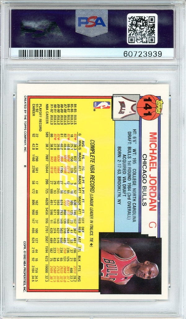 Michael Jordan 1992 Topps Gold Card #141 (PSA NM-MT 8)
