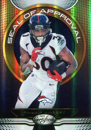 Phillip Lindsay 2019 Panini Certified Seal of Approval Insert Card
