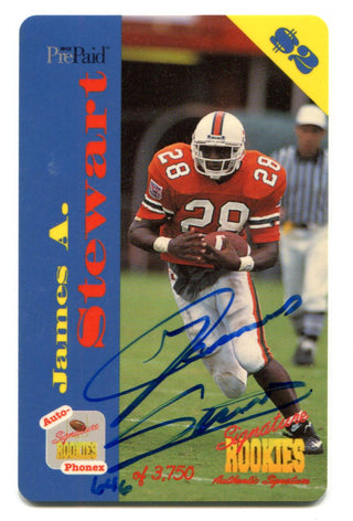 James A. Stewart Autographed Signature Rookies Prepaid Card