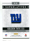 Golden Tate 2020 Panini Illusions Superlatives #SU11 Auto Card