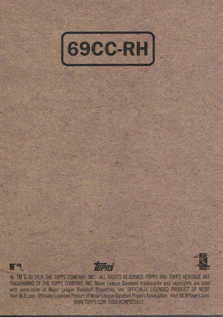 Rhys Hoskins 2018 Topps Heritage Rookie Card Back