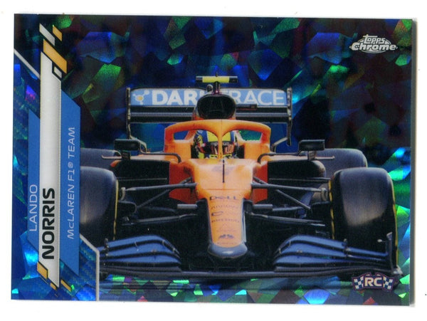 Lando Norris 2020 Topps Chrome Blue Cracked Ice #27