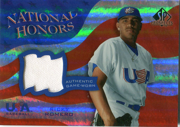 Ricky Romero 2004 Upper Deck SP USA Game Used Jersey Card