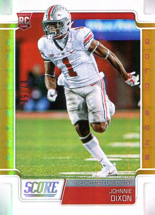 Johnnie Dixon 2019 Panini Score Gold Zone Rookie Card