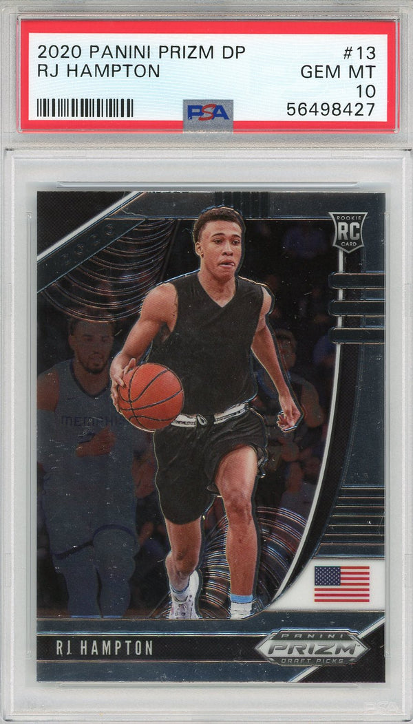 RJ Hampton 2020 Panini Prizm Draft Pick Rookie Card #13 (PSA)