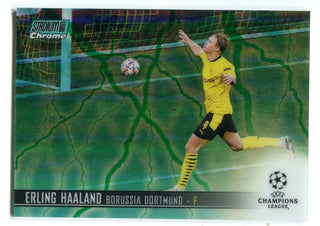Erling Haaland 2021 Topps Stadium Club Chrome Green Electric #9 Card /150