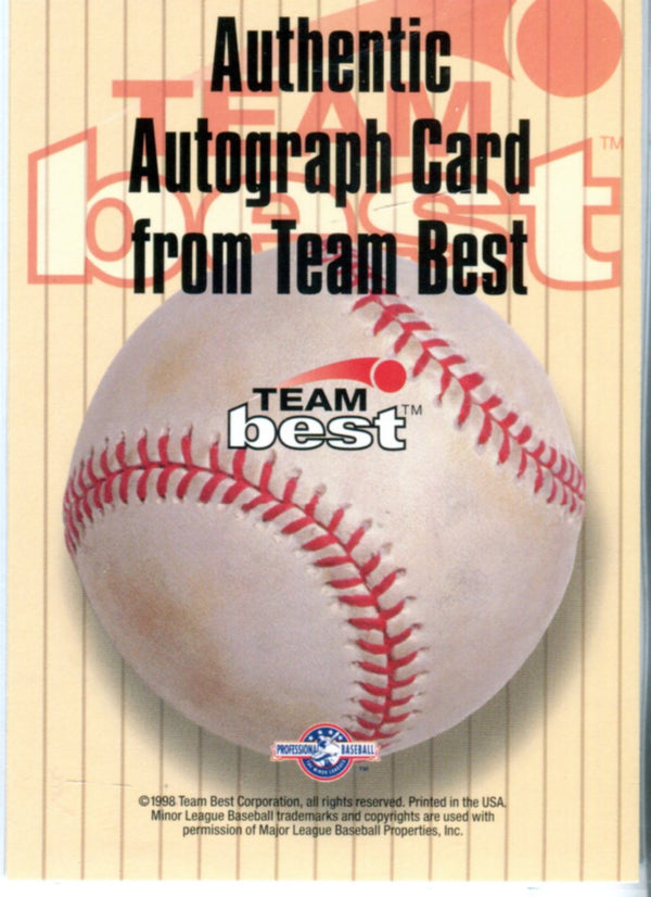 Jose Vidro 1996 Team Best Authentic Autographed Card
