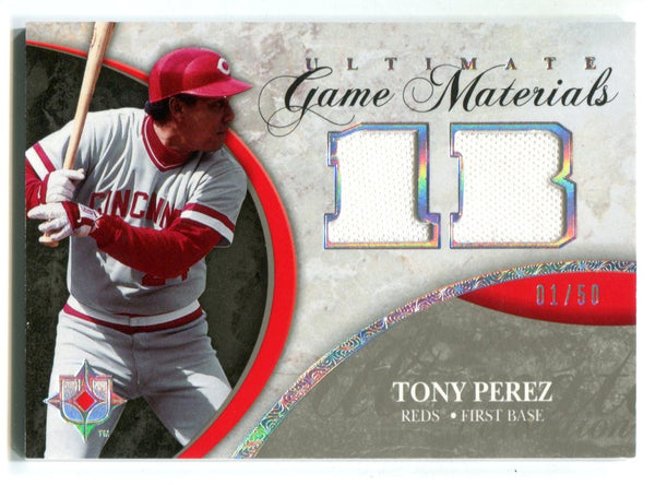 Tony Perez 2006 Upper Deck Ultimate Game Materials Jersey Card #UGMTP /50