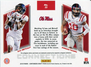 D.K. Metcalf & Jordan Ta'amu 2019 Contenders Draft Picks Rookie Card