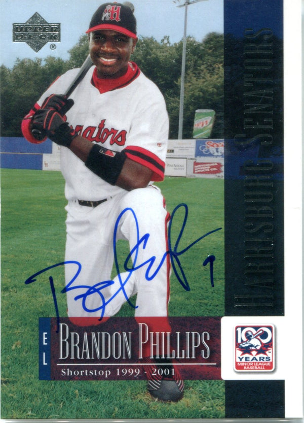 Brandon Phillips Autographed 2001 Upper Deck Card