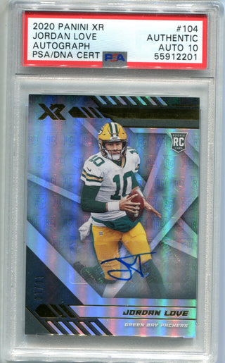 Jordan Love 2020 Panini XR #104 PSA Auto 10 /10 RC