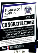 Francisco Garcia 2006 Topps Autographed Card  #79/190