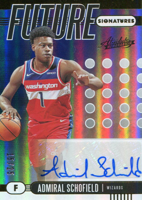 Admiral Schofield Autographed 2019 Absolute Rookie Card 15/25