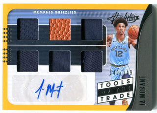 Ja Morant Autographed 2019-20 Panini Absolute Memorabilia Tools of the Trade Card