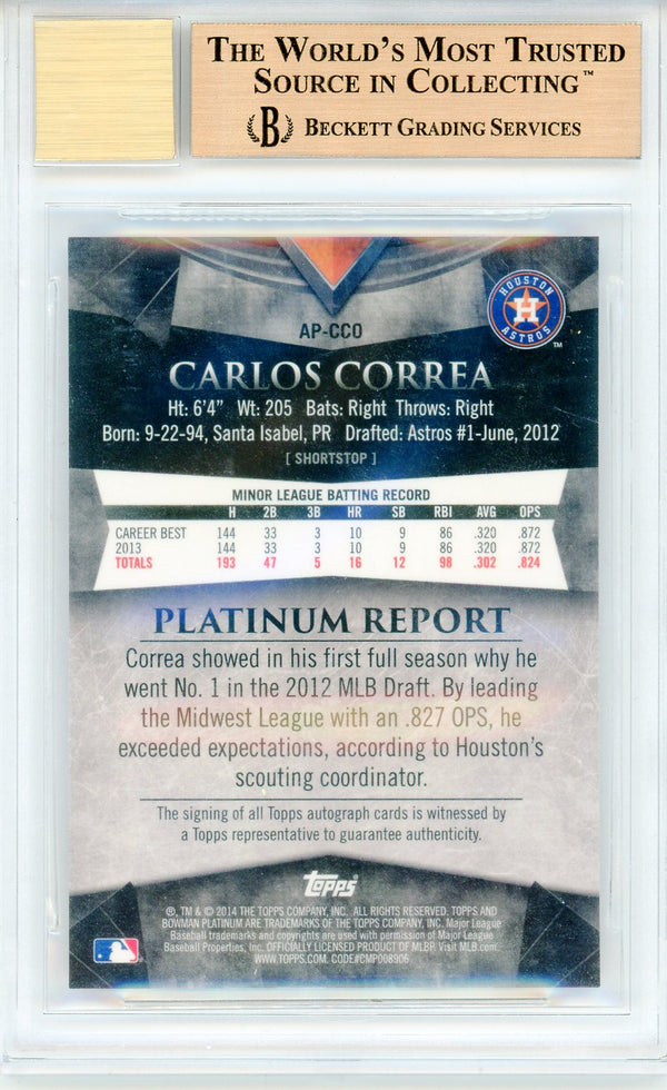 Carlos Correa 2014 Bowman Rookie Card