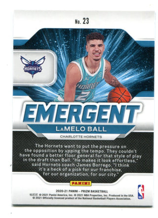 LaMelo Ball 2020-21 Panini Prizm Emergent #23 RC