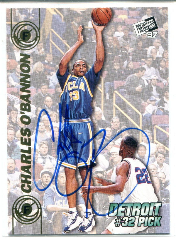 Charles O'Bannon Autographed 1997 Press Pass Card