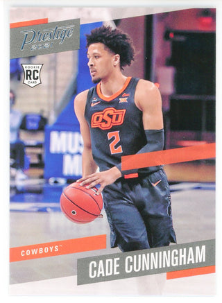 Cade Cunningham 2021-22 Panini Chronicles Prestige Draft Picks Rookie Card #369