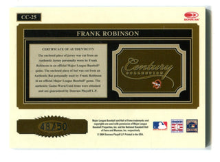 Frank Robinson 2004 Donruss Playoff Century Collection Dual Material Card /50