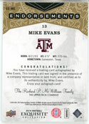 Mike Evans Autographed 2014 Upper Deck Exquisite Endorsements Rookie Card #EE-ME
