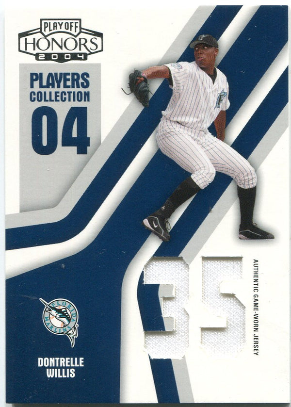 Dontrelle Willis 2004 Donruss Playoff Game Worn Jersey Card /250