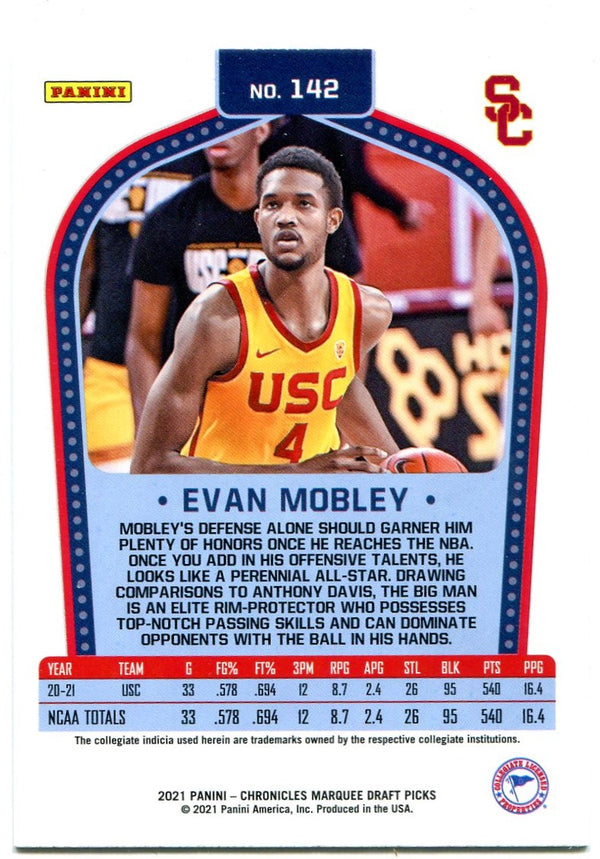 Evan Mobley 2021 Panini Chronicles Marquee Rookie Card
