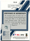 Dontrelle Willis 2004 Donruss Playoff Game Worn Jersey Card /250