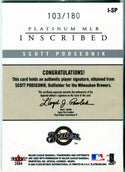 Scott Posednik 2004 Fleer Platinum Authentic Autographed Card