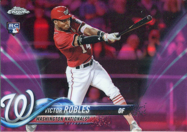 Victor Robles 2018 Topps Chrome Refractor Rookie Card