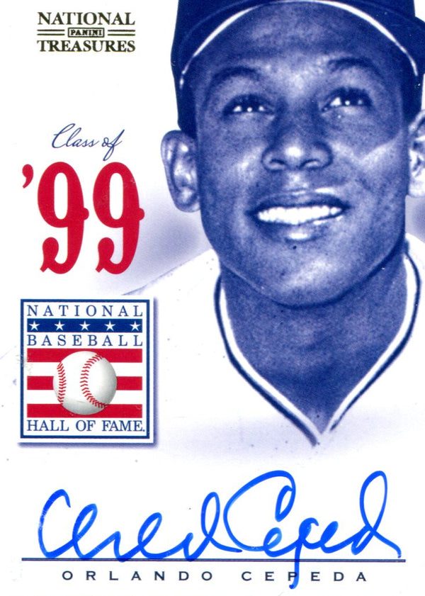Orlando Cepeda Autographed Panini Card #9/25